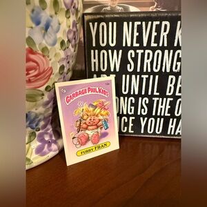 Garbage Pail Kids Furry Fran Trading Card - Purple and Pink
